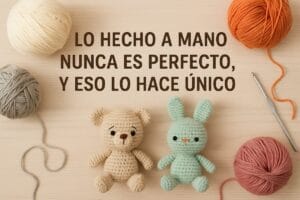 lo hecho a mano nunca es perfecto, y eso lo hace unico