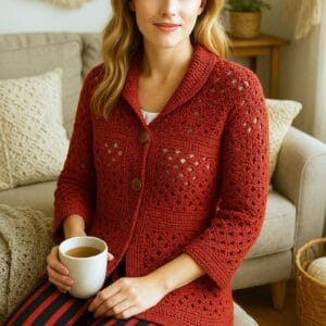 Saco artesanal tejido a crochet – Patrón PDF imprimible con instrucciones