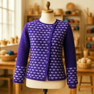 Saco bicolor tejido a crochet – Patrón PDF descargable