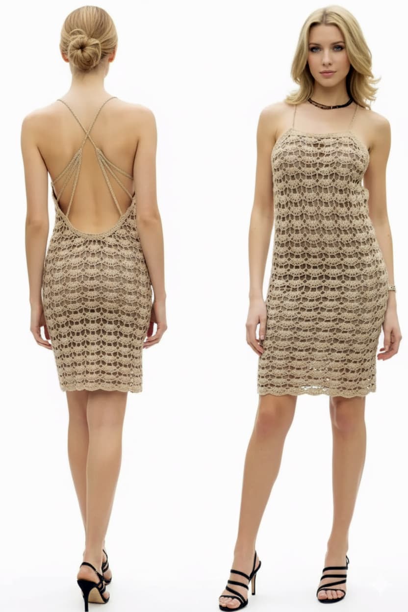 vestido top a crochet