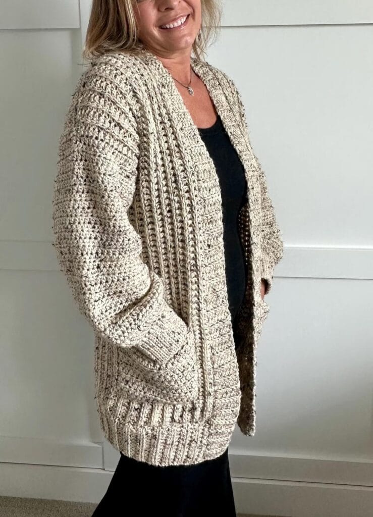 cardigan tejido a crochet
