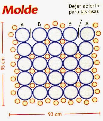 molde del chaleco artesanal
