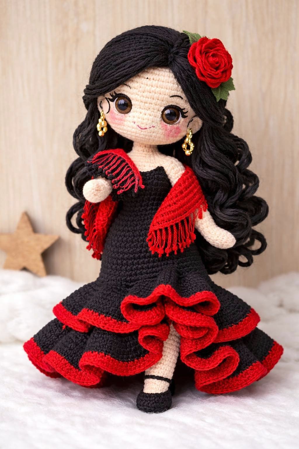 Free Andalusian Flamenco Dancer Amigurumi