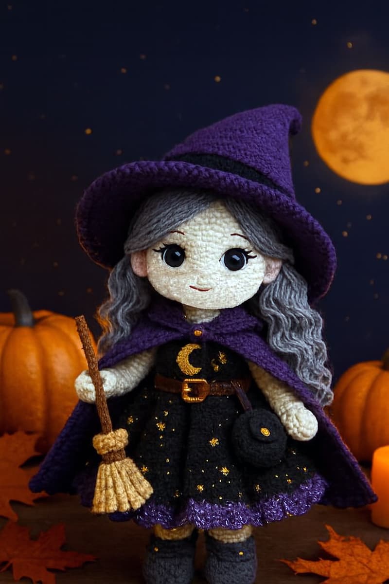 Crochet Witch Amigurumi Doll