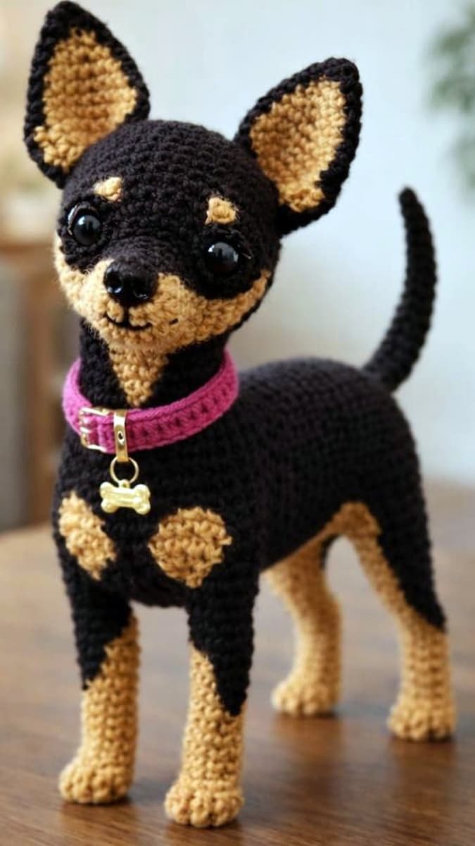 elegant chihuahua amigurumi
