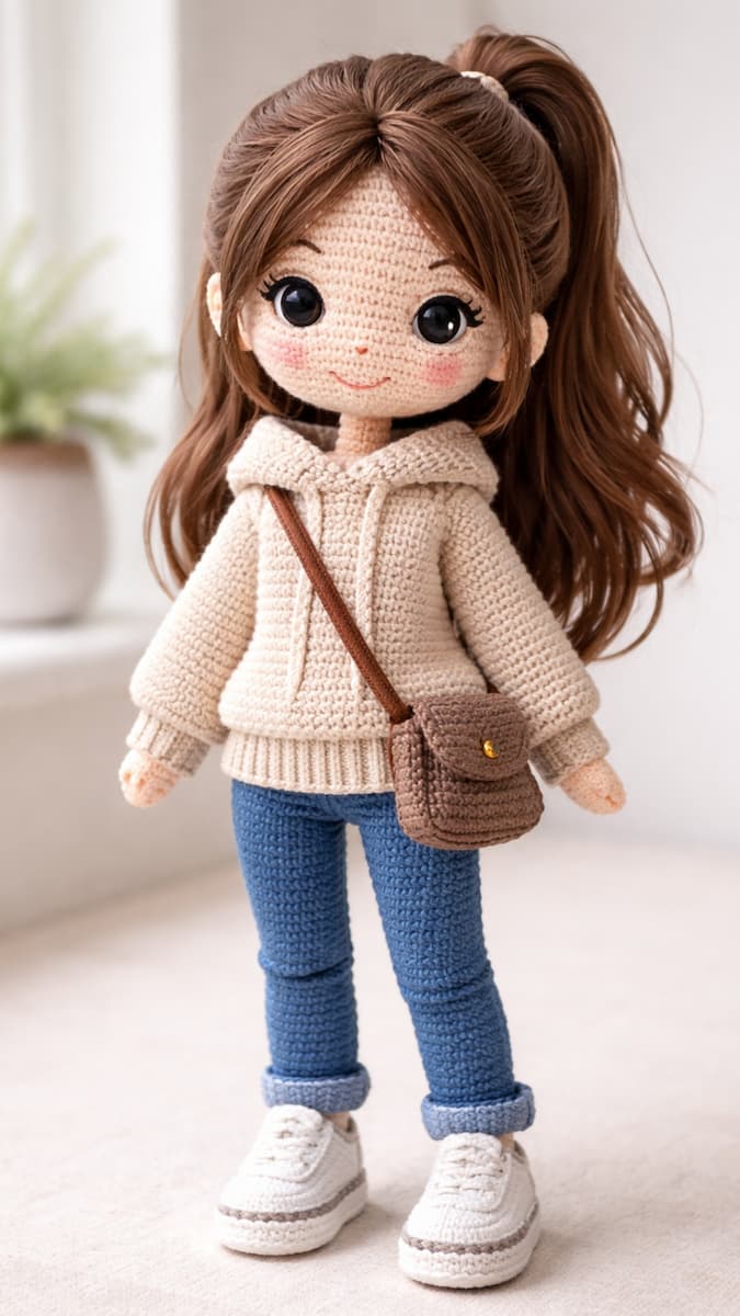 modern amigurumi doll free crochet pattern