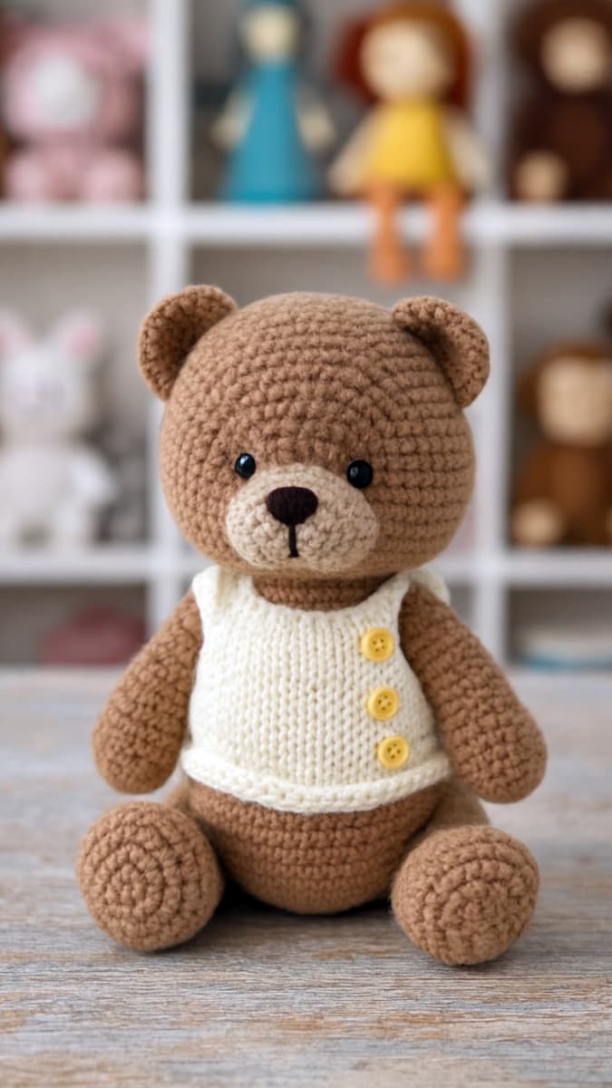 Bruno the classic teddy bear amigurumi