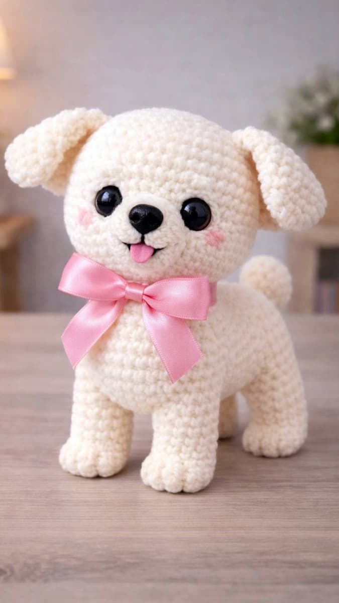 White Puppy Amigurumi