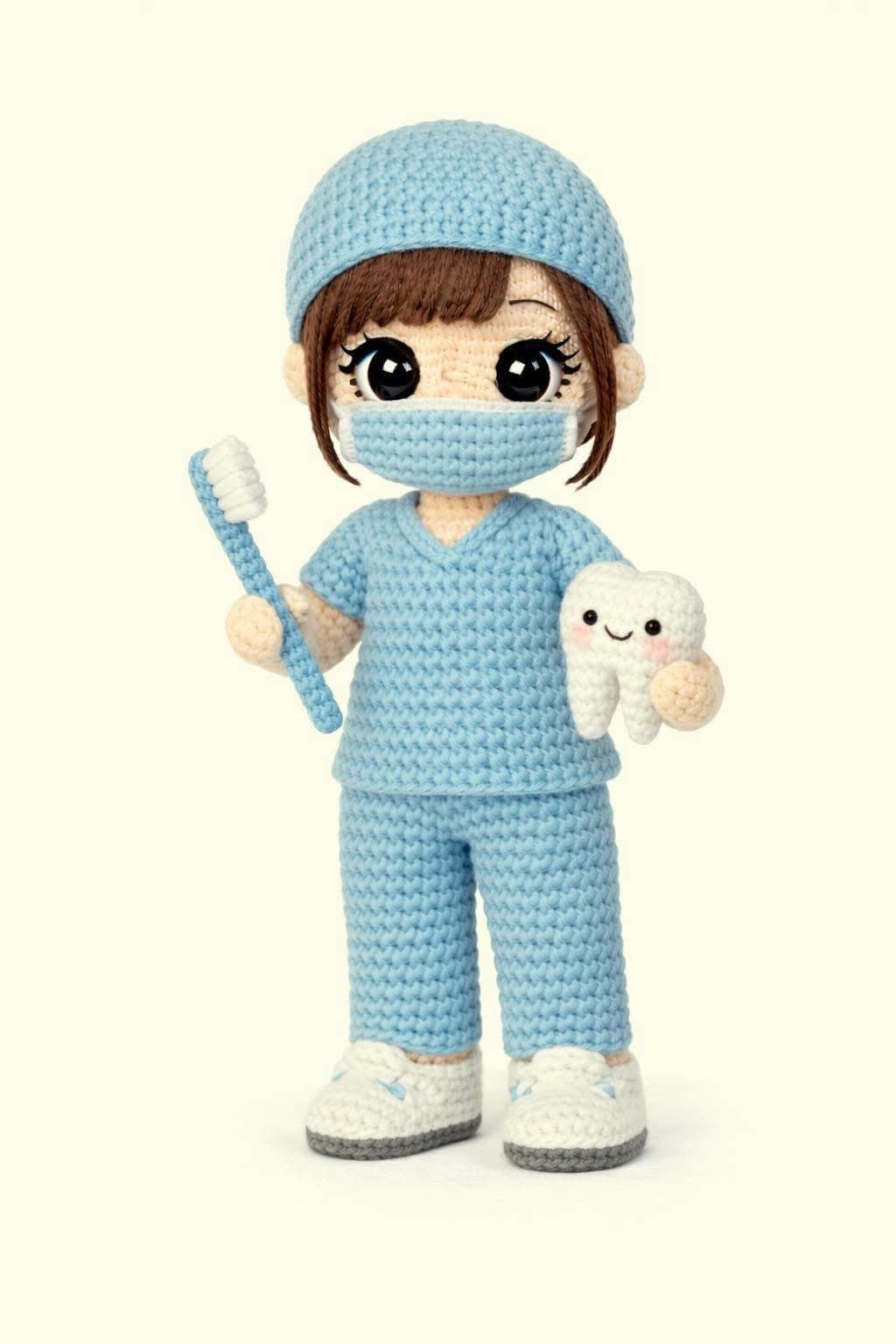 Dentista de amigurumi