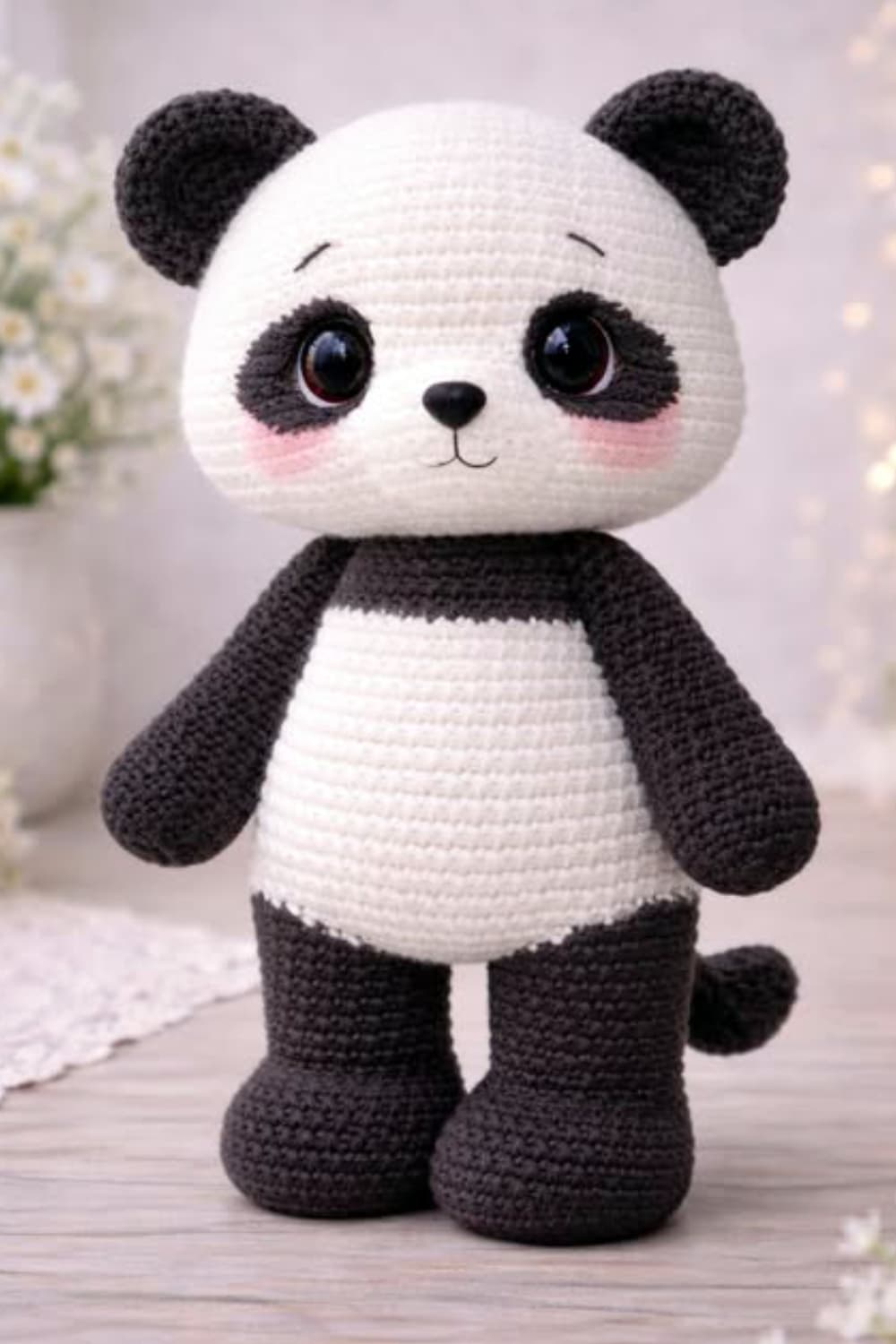 padrão panda amigurumi grátis