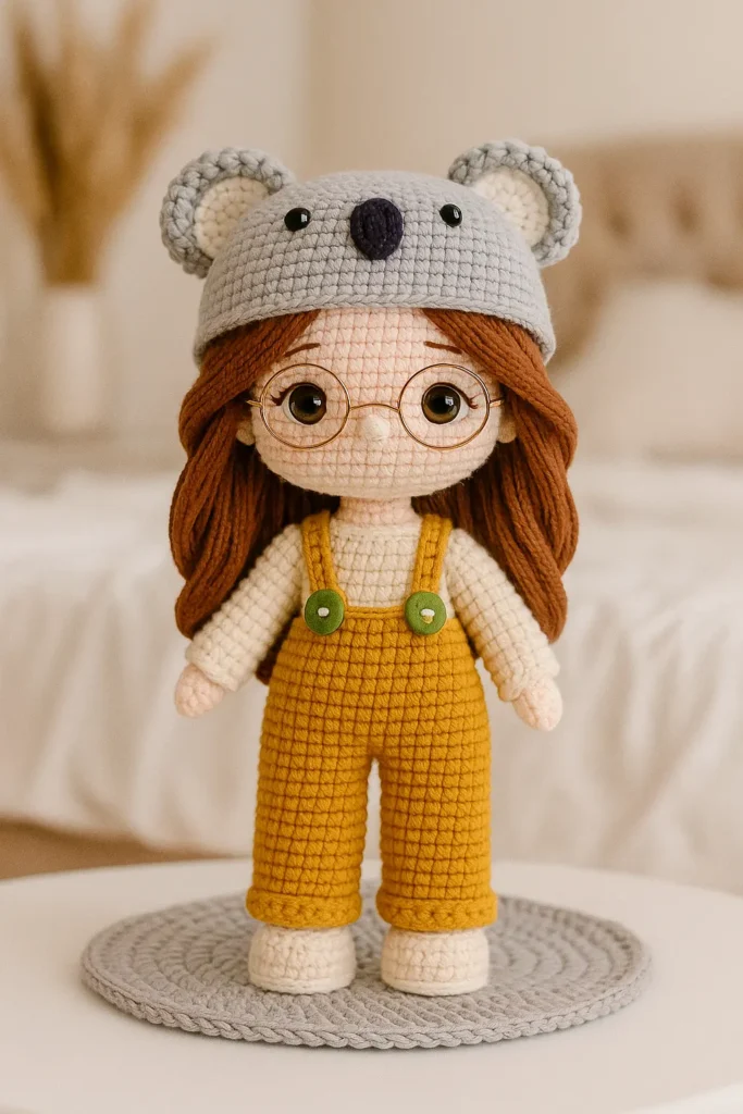 Boneca Koala em Amigurumi